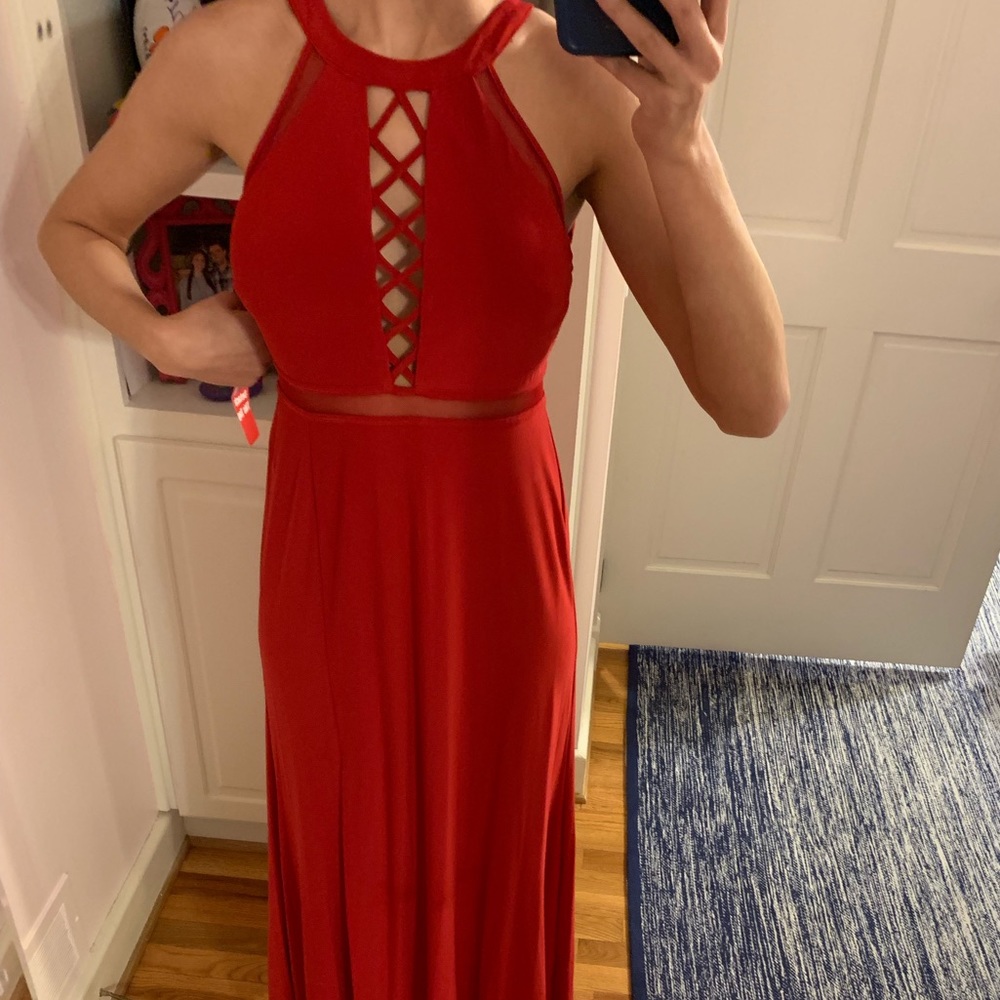 Red formal dress